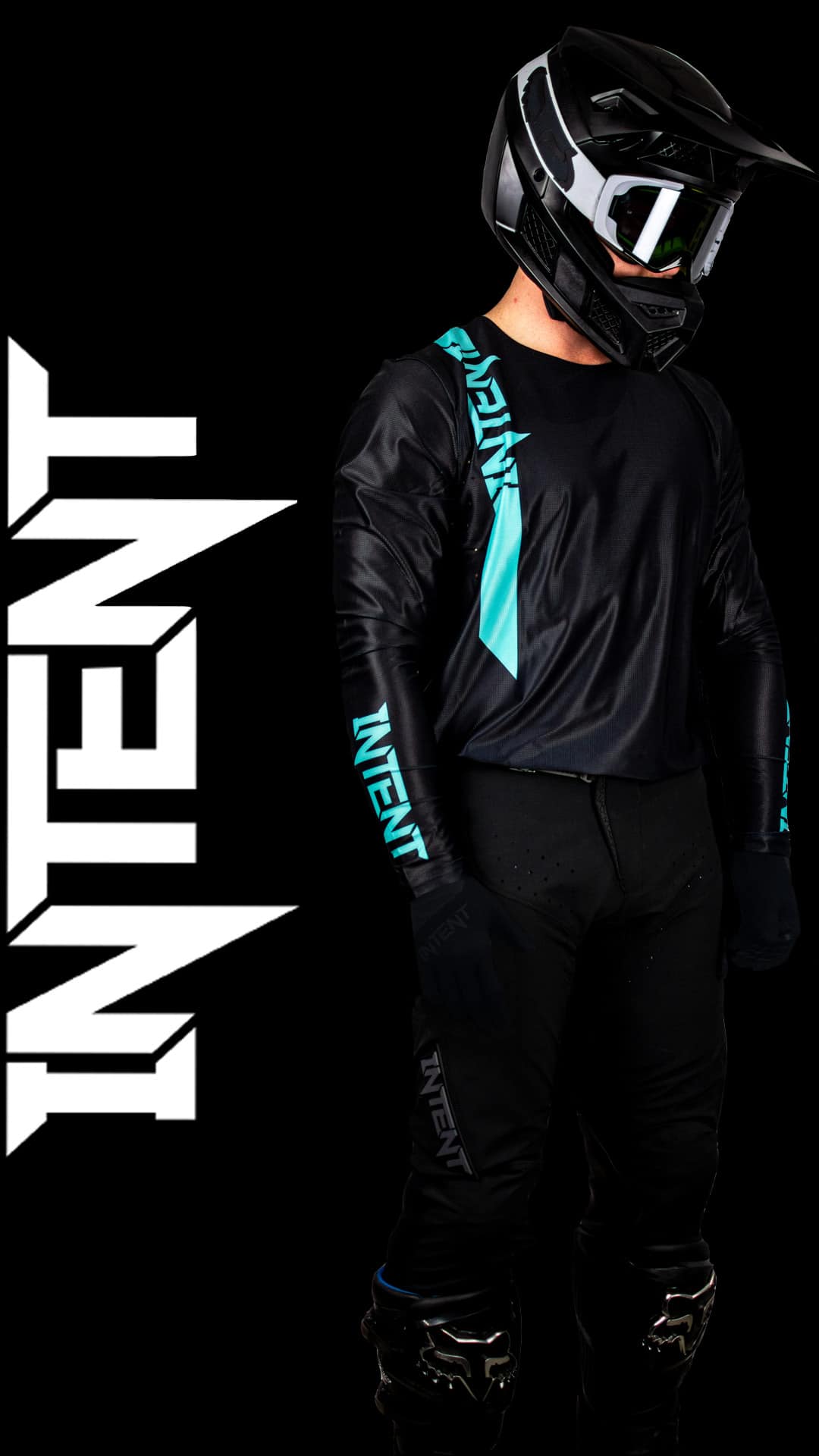 Intent Mx Pinned – Teal/Black Motocross Gear Set